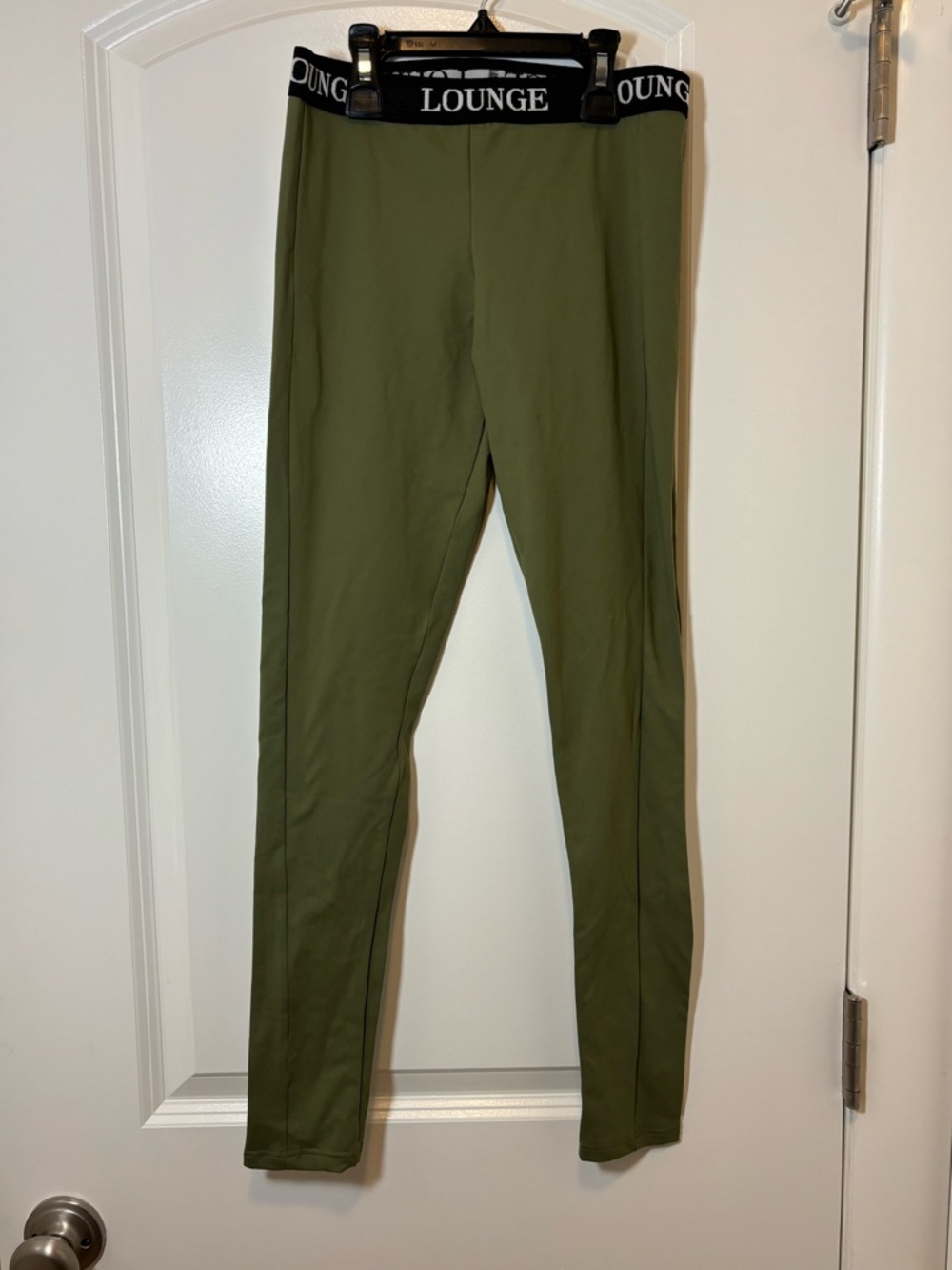 Lounge Olive Green High-Waist Leggings